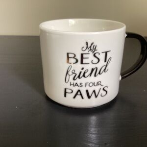 Threshold “My Best Friend Has Four Paws” 14-16oz Porcelain Coffee Mug Cup